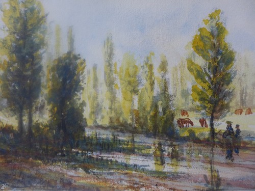 1891 aquarelle originale - 1891, le