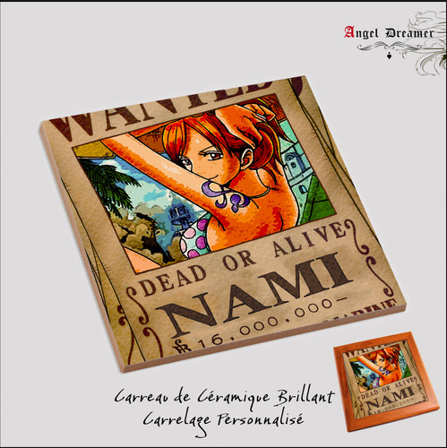 Carrelage imprimé wanted nami - carrelage,