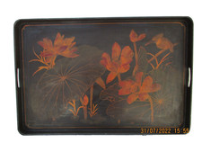 Plateau laque decor peint
