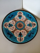 Bordeaux Vieillard Assiette décor émaux Caranza 1880 blason