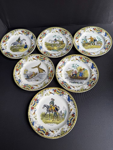 Assiettes faïence fine - 6,