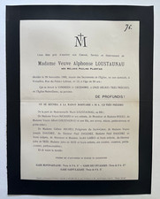 ALPHONSE LOUSTAUNAU Plantar FAIRE PART Boulu DAUCHEZ Labro SEZE Richard 1905