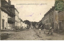 SAONE  ET LOIRE SAINT CHRISTOPHE en BRIONNAIS  grande rue