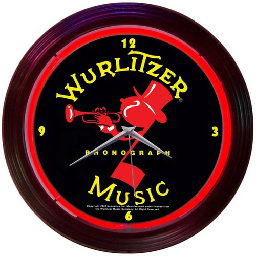 Wurlitzer jukebox neon - wurlitzer, clock