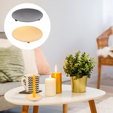  2 Pcs Photophore Plateau Decoratif Porte-chandelier Décoratif Bac À Fer