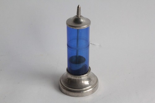 Porte cure dents verre bleu - cure-dents,