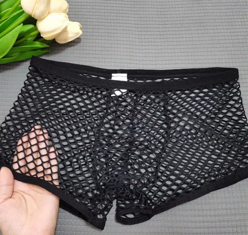 New men sexy black fishnet - men's,
