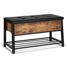 Banc coffre d'entrée chaussures NINO design industriel