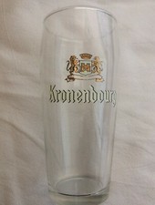 Verre à bière Kronenbourg 25 cl logo blanc et or - année 1970 - 1980