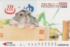 Rare carte JAPON - ANIMAL - SOURIS / Caisse - MOUSE JAPAN Bus ticket card