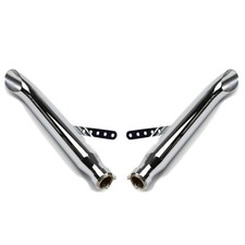 Set 2x Pot d'échappement Turn Out pour Chopper Custombikes Caferacer TO3