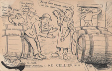 CP ILLUSTREE AU CELLIER - MUSCADET - HUMOUR - 54218