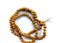 Collier chapelet de yoga méditation bouddhiste en bois de santal blanc Mala...