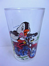 VERRE A MOUTARDE NESTOR LE PINGOUIN Fait de la Moto 1976 Dessin Animé Série TV