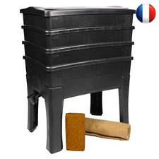 Lombricomposteur Worm Café 3 plateaux Noir