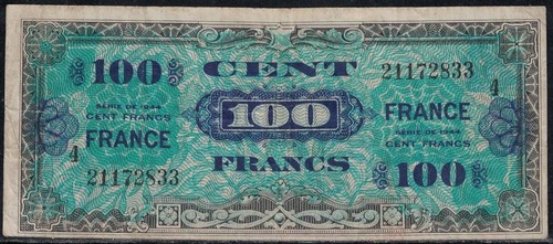 100 francs billet 1944 - de,