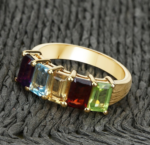 Bague multi pierres - bague, multi-pierres