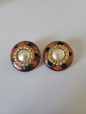 Ancienne Boucle D Oreilles Clips Bijoux Couture Signé Jacky De G Made In France