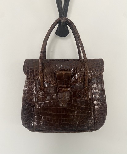 Sac main ancien cuir - à, de