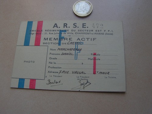Ffi document carte de membre - carte,