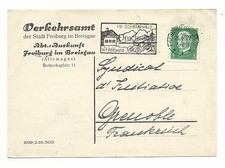 carte postale allemande  avec flamme philatélique de 1929