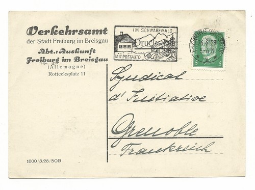Carte postale allemande avec - carte,