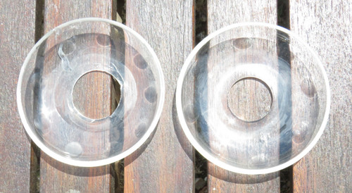 Lot bobeches en verre - 2,