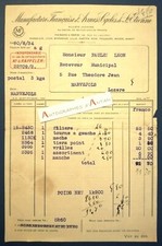 ● Manufacture d'Armes Cycles Saint Etienne facture 1934 Paulet Marvejols Lozère