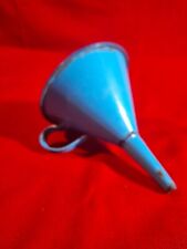 Ancien  Entonnoir  en tôle émaillée Bleu vintage