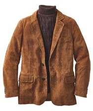 Blazer homme en cuir suédé