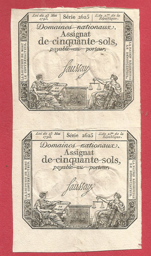 Planche assignats de 50 - assignats,