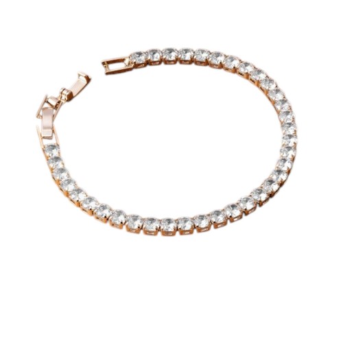 Bracelet tennis plaqué or - bracelet,