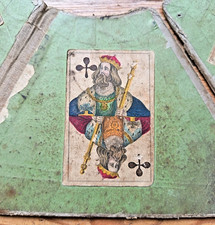 XIXe - ANCIEN JEU DE BOG ARTISANAL - JEU DE CARTES A JOUER - NAIN JAUNE