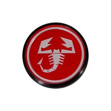 Cache Moyeux Original pour jante alu Abarth Scorpion Rouge Argent 500 51811808
