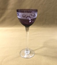 CRISTALLERIES NANCY verre à vin du Rhin ROEMER cristal doublé améthyste HOUILLON