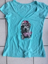 Haut Teo Jasmin coton turquoise taille XL