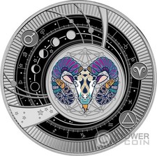 ARIES Pendant Zodiac Signs 2025 Monnaie Argent 500 Francs Cameroon 2025