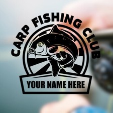 Autocollant mural pêche à la carpe club autocollant transfert graphique crochet appât flotteur art f23