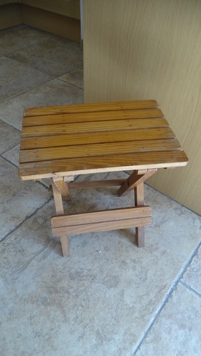 Tabouret bois pliant brut - pliant,
