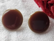 Duo boutons vintage métal
