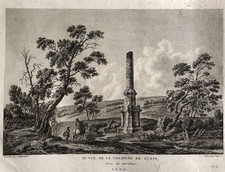 D'après Jean-Baptiste Lallemand — La Colonne de Cussy (côte d'Or) — circa 1780.