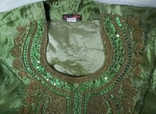 ROBE ORIENTALE caftan Taille L vert pistache en satin soirée,Cérémonie, Mariage