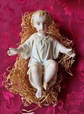 santon tres ancien Jesus 10cm creche platre Noel