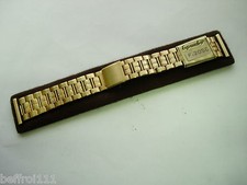 Bracelet doré band strap vintage 20 mm no or 70s moto,type RACING N217
