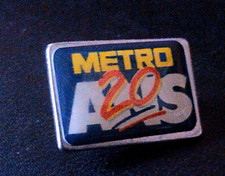 pins publicitaire METRO -commémoration 20 ANS-1991- émaillé-neuf-