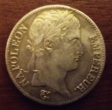 NAPOLEON BONAPARTE PREMIER EMPIRE 5 FRANCS 1813 A PARIS