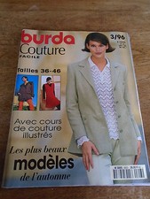 MAGAZINE BURDA COUTURE FACILE AVEC COURS DE COUTURE ILLUSTRES.  1996 