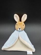 Doudou lapin picot 2 bleu beige
