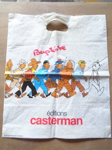 Ancien sac plastique tintin - ancien,