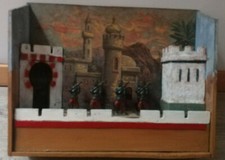 DIORAMA ANCIEN AVEC SOLDATS "